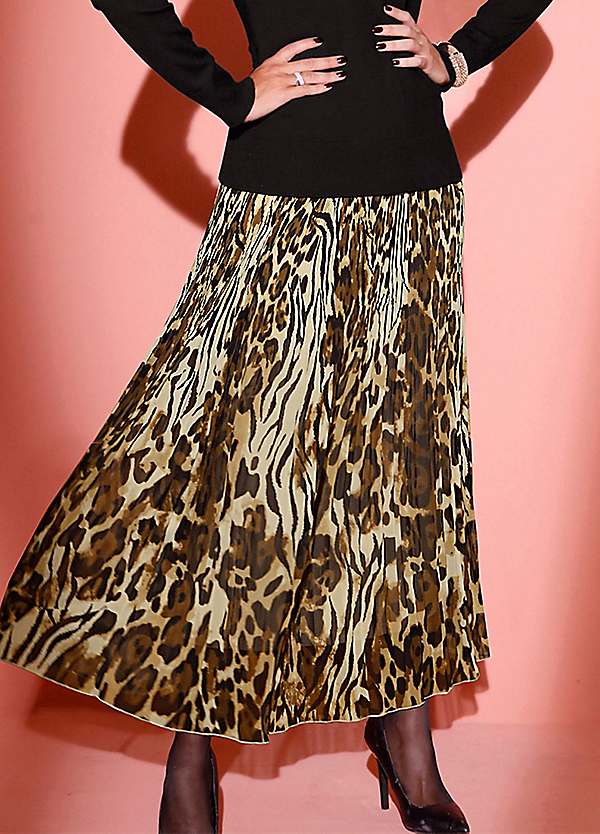 Mini pleated shop leopard skirt