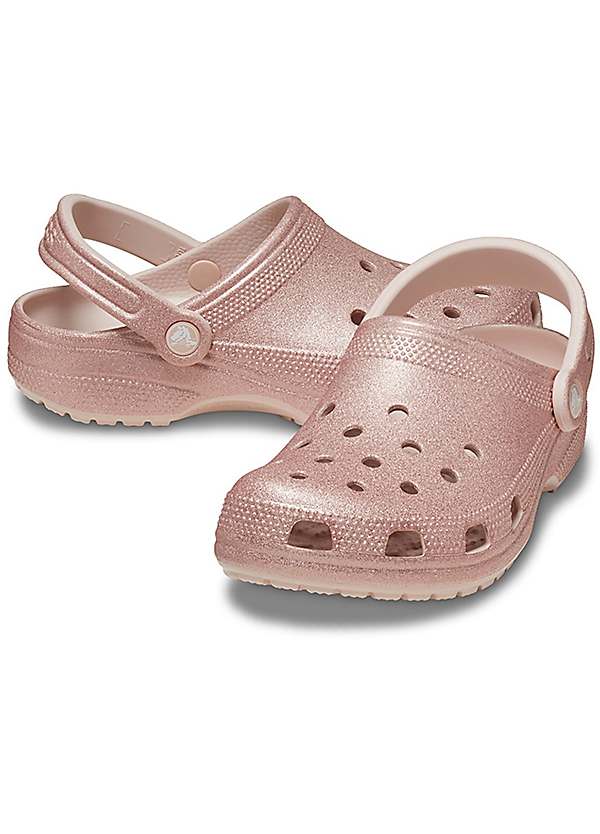 Store Crocs Classic Glitter Effect Classic Iconic Clog Sandals Pink M7/W9