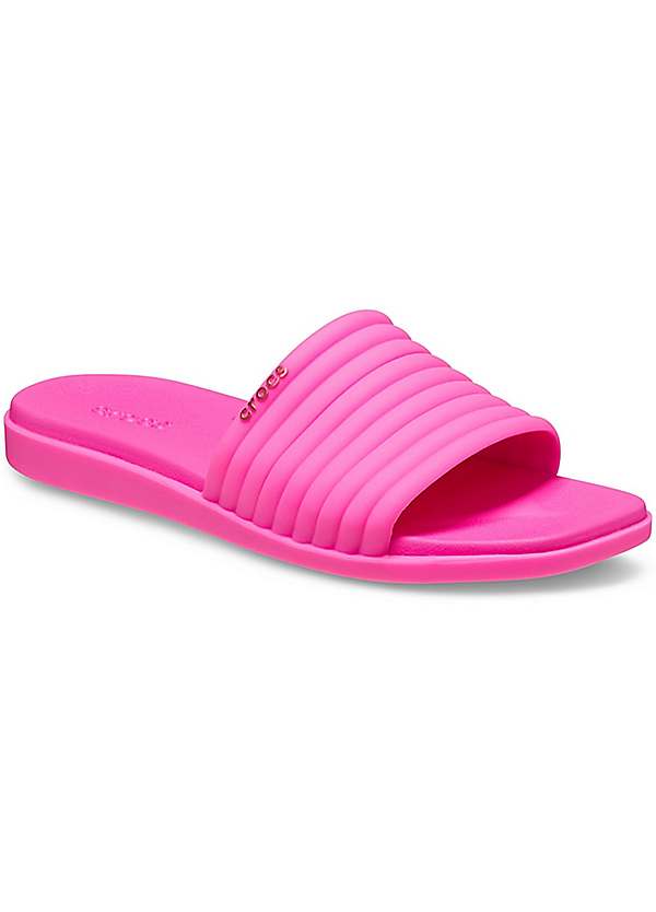 Crocs Pink Miami Sliders Freemans