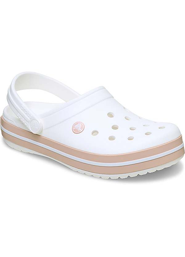 Crocs White Crocband Clogs | Freemans