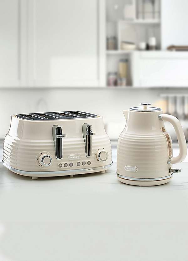 Daewoo Sienna Kettle Slice Toaster SDA2480 SDA2483 Cream
