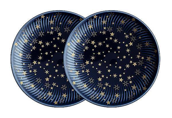 Denby Arc Porcelain Stars Small Plate 2 Piece Set | Freemans
