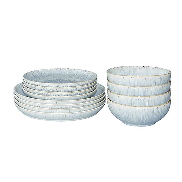 Denby Halo Speckle 12 Piece Dinner Set Freemans