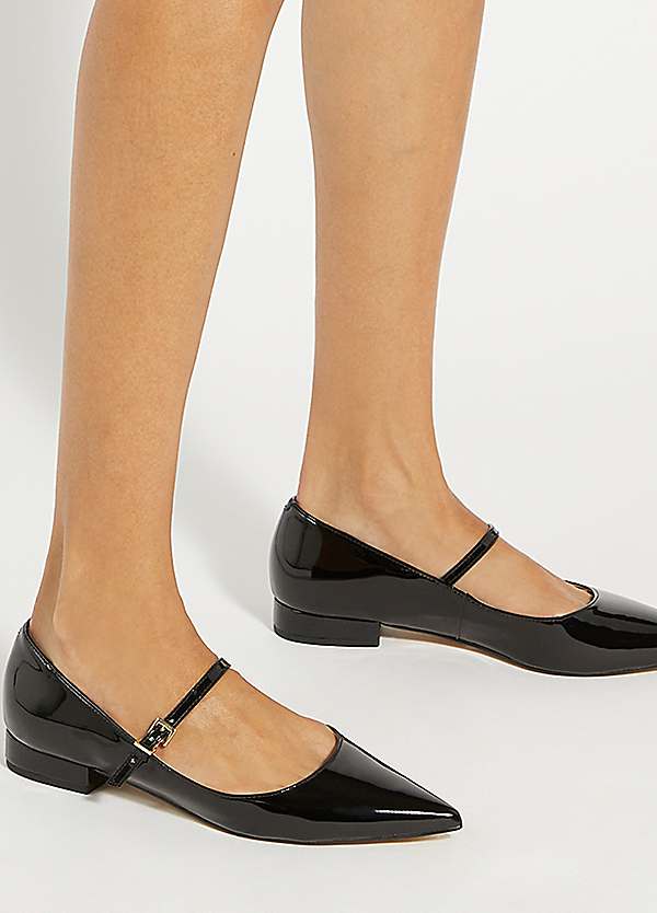 Dune London Hastas Black Ballerinas Freemans