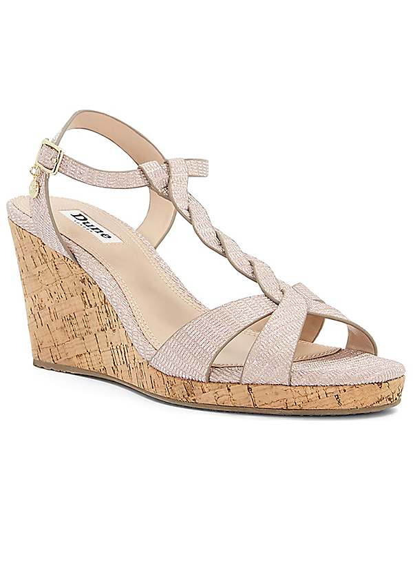 Dune koala 2024 tan wedges