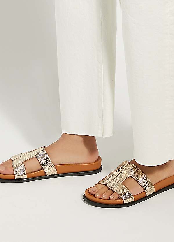 Dune London Loupa Footbed Flat Sandals Freemans