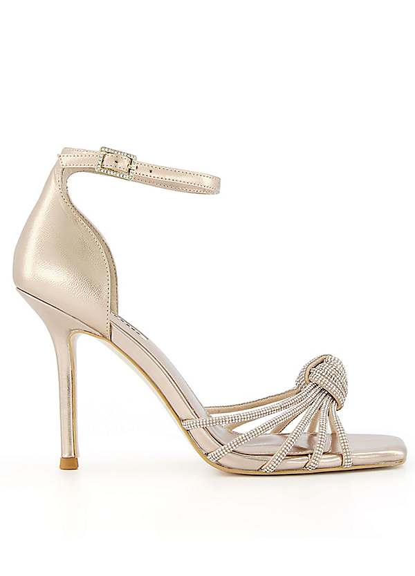 Gold 2024 diamante shoes