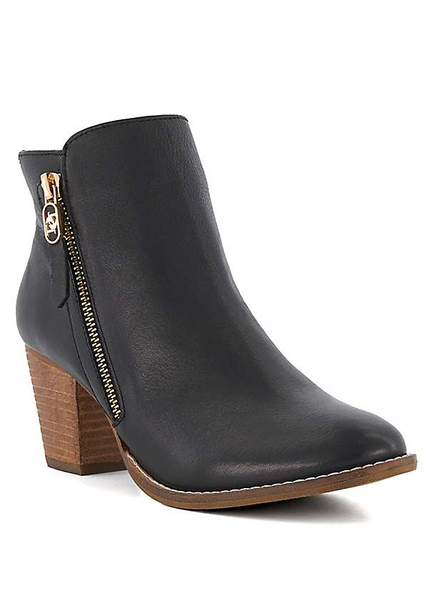 Dune block clearance heel boots