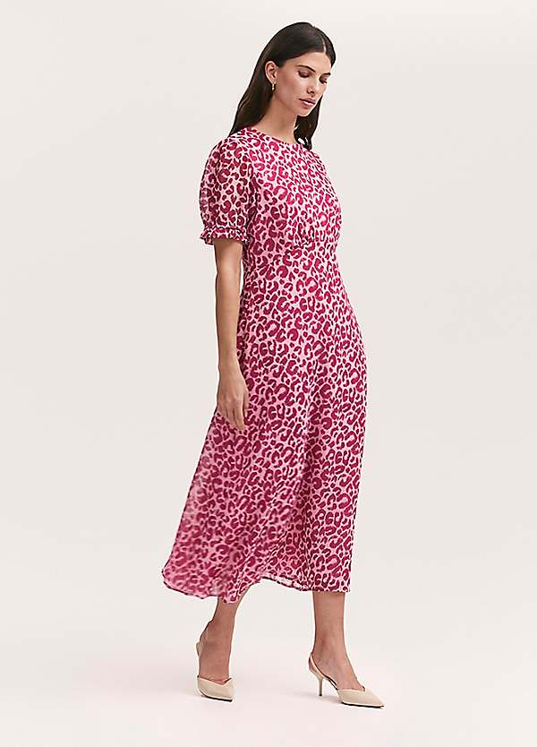 Finery Mela Chiffon Midi Tea Dress Freemans
