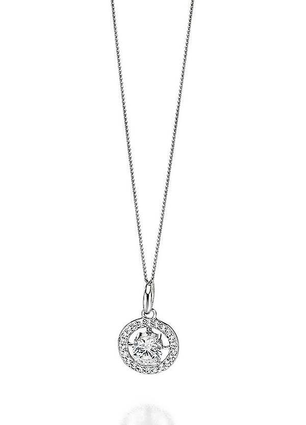Fiorelli Sterling Silver Round Pave Cubic Zirconia Pendant