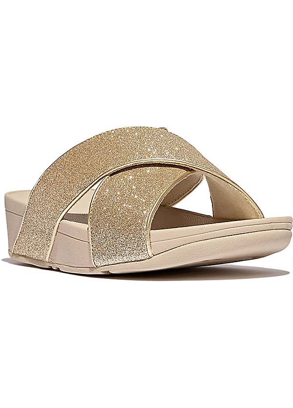 Fitflop Lulu Glitterdust Cross Slides サンダル LULU GLITTERDUST CROSS SLIDES｜fitflop(フィットフロップ)公式