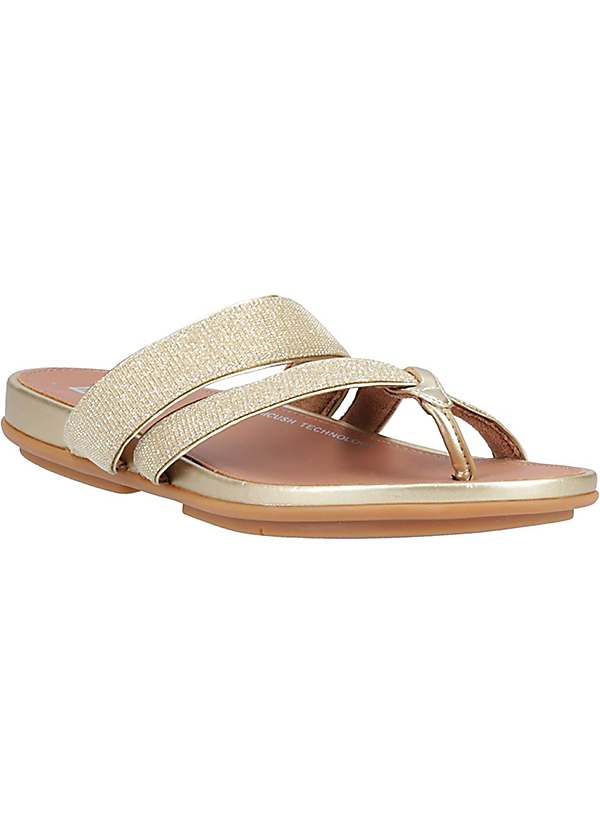 Fitflop Gracie Shimmerlux Strappy Toe Post サンダル FitFlop Silver Gracie Shimmerlux Strappy Toe-Post Sandals