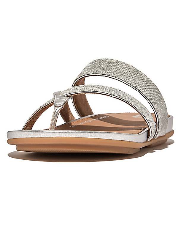Fitflop Gracie Shimmerlux Strappy Toe Post サンダル Women's Gracie Shimmerlux Faux-Leather Toe-Posts | Fitflop EU