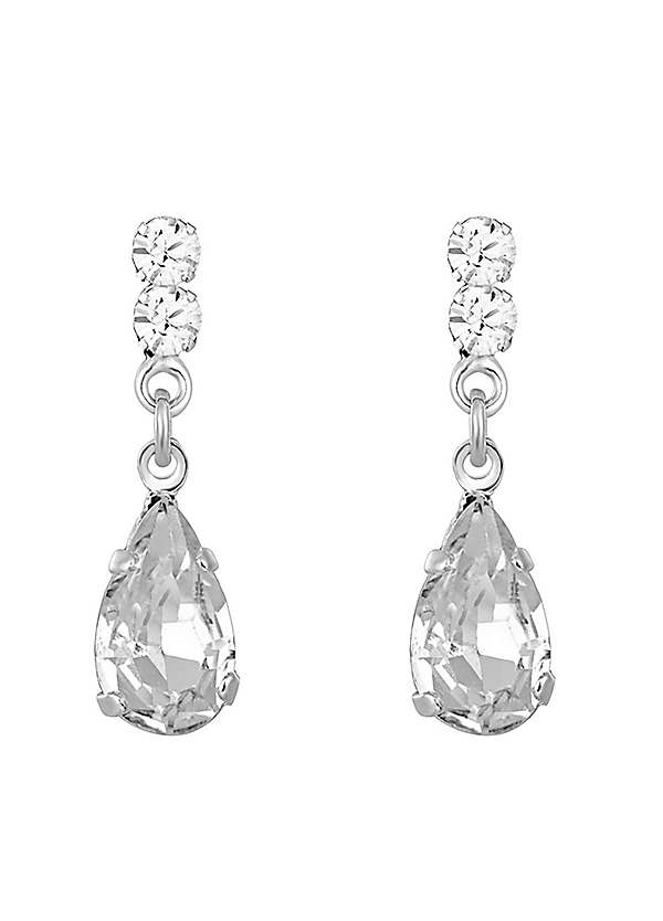 Teardrop cz store earrings