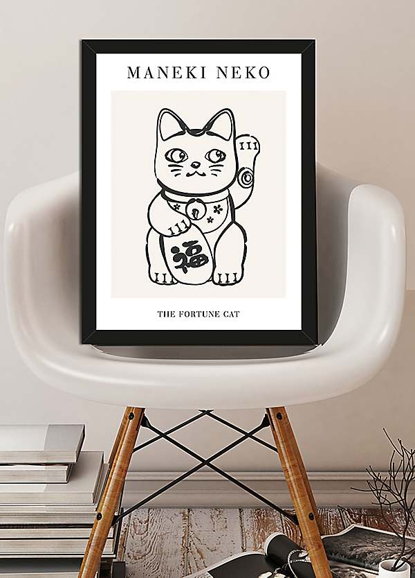 *＊*マイケル・ルー the FortuNE CAt ❜03 *＊*サイン入り Fortune Cat Framed Art | Freemans