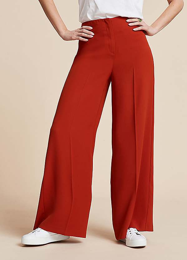 Rust wide 2024 leg trousers