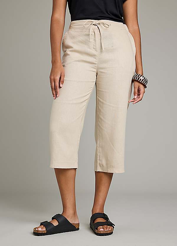 Stone Linen Trousers by Freemans