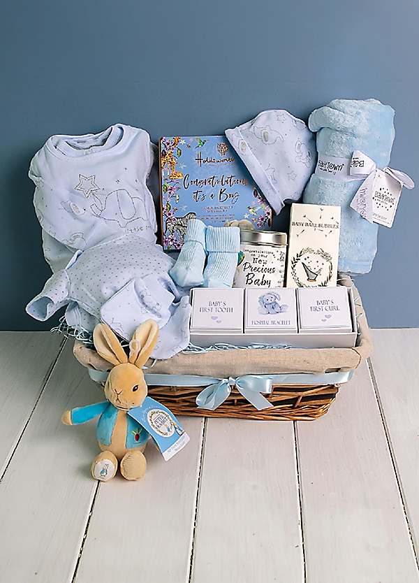 Funky Hampers Deluxe Baby Boy Gift Hamper Freemans