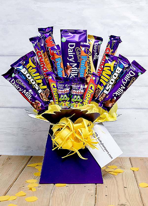 Funky Hampers The Deluxe Cadburys Chocolate Bouquet Freemans