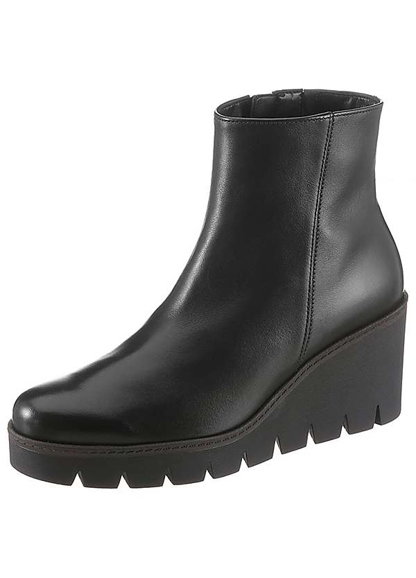 Gabor black 2024 leather ankle boots