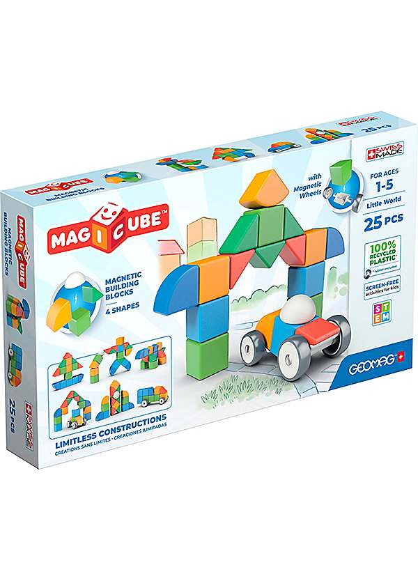 Geomag Magicube Magnetic Shapes Little World 25 Pieces Freemans