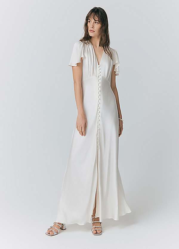 odella midi dress in ivory lovers and friends Chelsea Ivory Jacquard Ruched Bust Sweetheart Midi Dress L / US 8-10