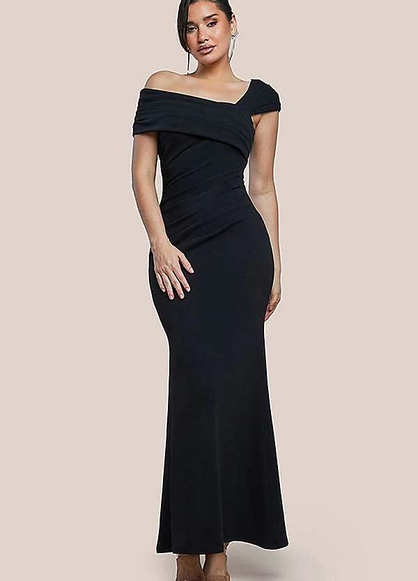 Goddiva One Shoulder Evening Maxi Dress