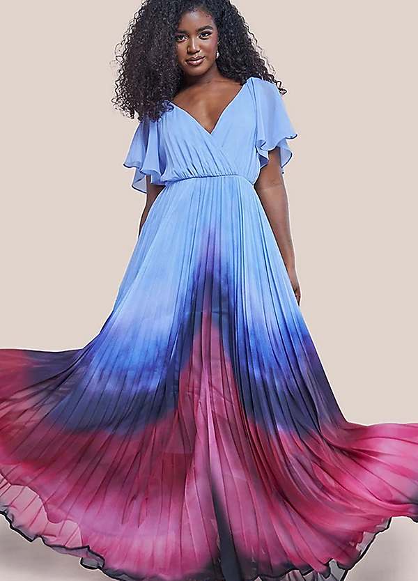 best shoes for a line dress Plus Size Applique Waist Chiffon Maxi Dress with Short Sleeves –  Ever-Pretty Plus