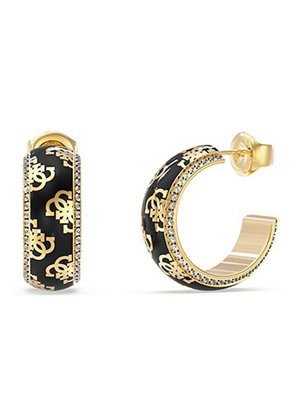 Guess gold hoop earrings discount