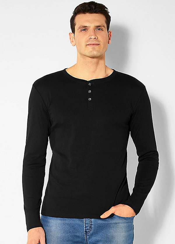 H.I.S Long Sleeve Henley Top Freemans