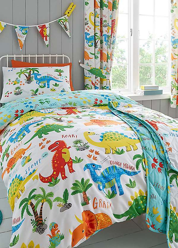 Happy Linen Dinky Dino Reversible Duvet Cover Set Freemans