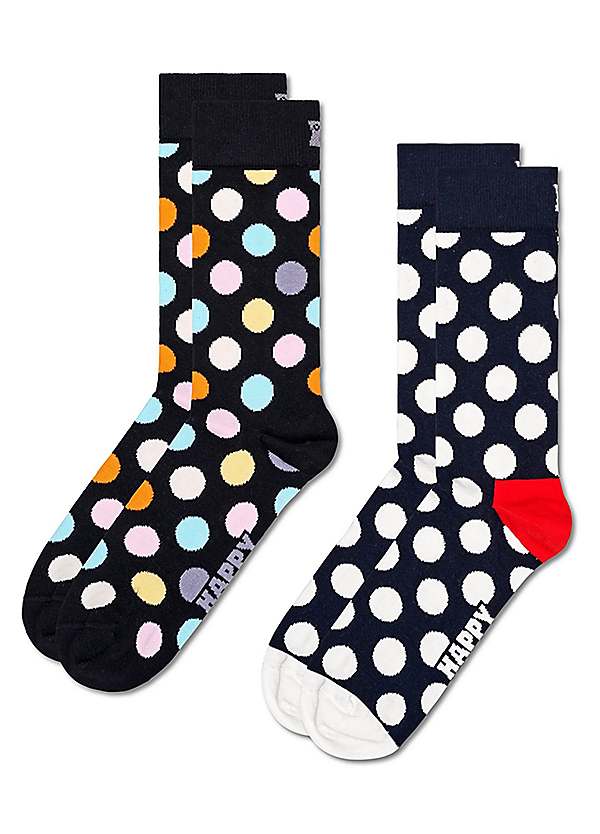 Happy Socks Pack of 2 Classic Big Dot Socks