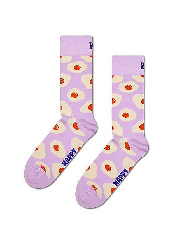 Happy Socks SUNNY SIDE UP – Lustige Sneaker-Socken In Größe 36-40 | Kurze Baumwollsocken