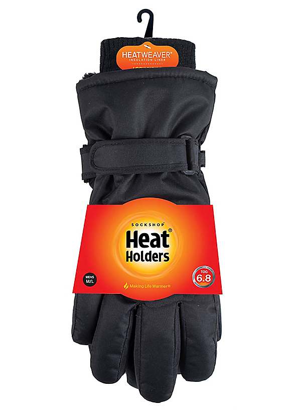 Heat Holders Core Ski Gloves Black Freemans - Main Image