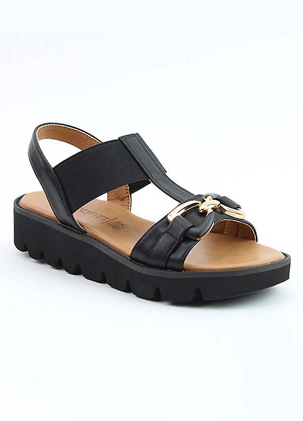 Heavenly Feet Lulu2 Black Sandals Freemans