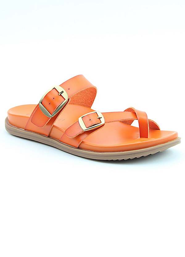 Heavenly Feet Orange Flamenco Sandals Freemans