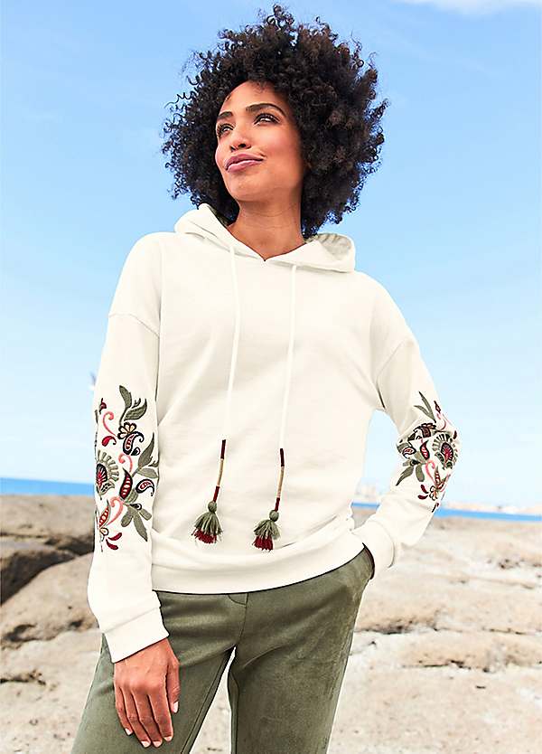 Heine Floral Embroidered Hoodie