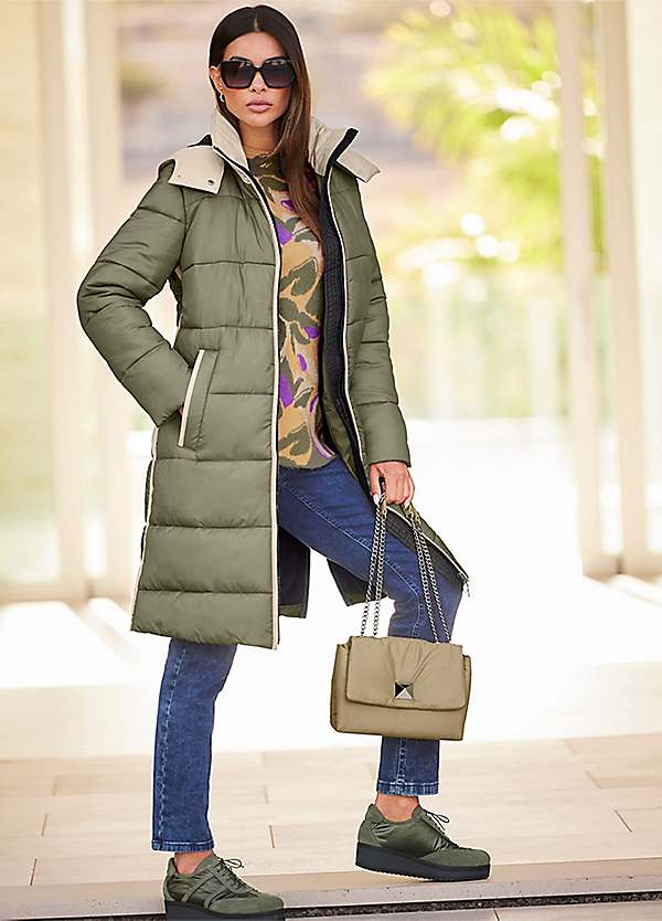 Long quilted winter coat best sale