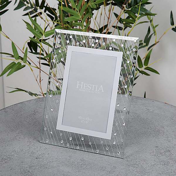 4x6 Grey Faux Wood & Silver Photo Frame by Impressions