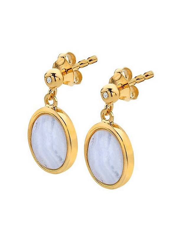 Hot Diamonds X GEM Horizontal Oval Earrings Freemans