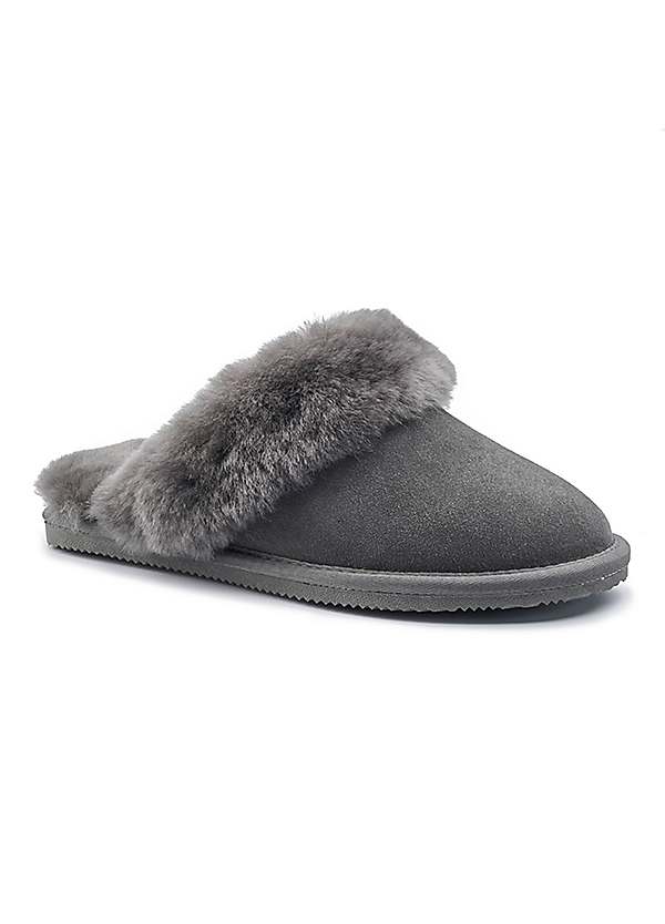 Mule Slippers Ladies Luxury Slippers Uk Hotter Candy Grey Women's