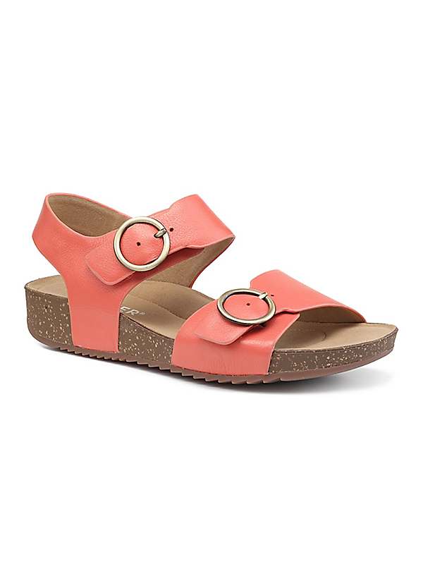 Hotter Tourist Coral Slingback Wedge Sandals Freemans