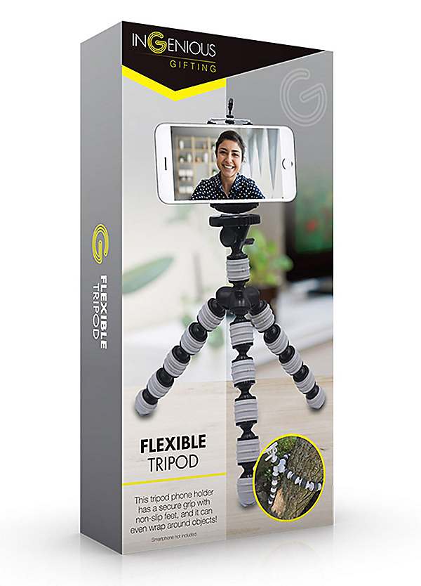 Ingenious Flexible Tripod Phone Holder Freemans