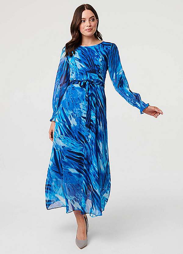 layered ruffle maxi dress with sleeves Ava. Long Sleeve Ruffle Maxi Dress – ELF main image 0