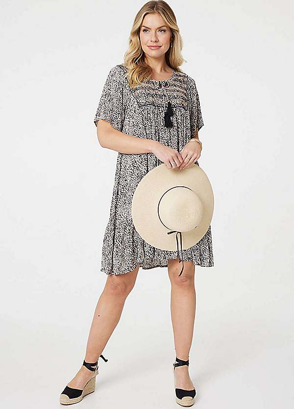 smock dress knee length Indigo blue gingham check linen dress, knee length, drop shoulder basic smock dress, ready to ship