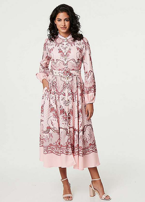 princess polly baby blue dress 3/4 Sleeve Reverse Midi Wrap Dress in Black main image 1