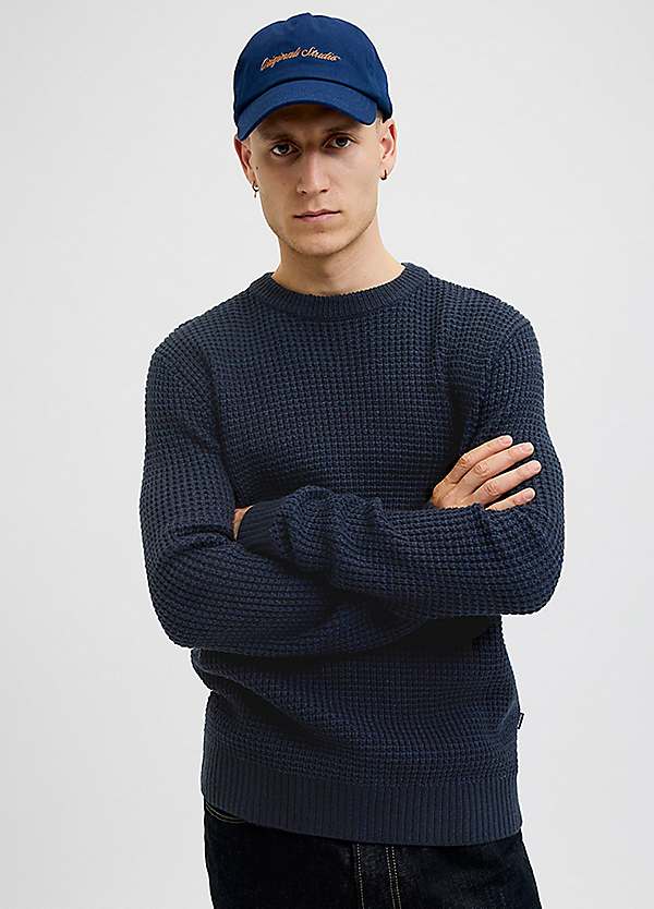 Jack & Jones Knitted Roll Neck Pullover In Beige