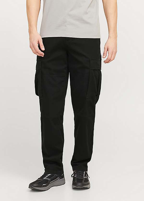 JACK & JONES Uomo Pantaloni Cargo Slim Fit, Modello Moonbeam, Colore Grigio, Taglia 42, Con Tasche Laterali, Look Elegante E Casual