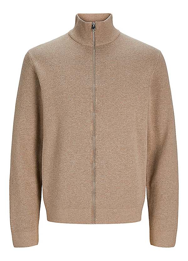 Jack & Jones Milano Stitch High Neck Cardigan | Freemans