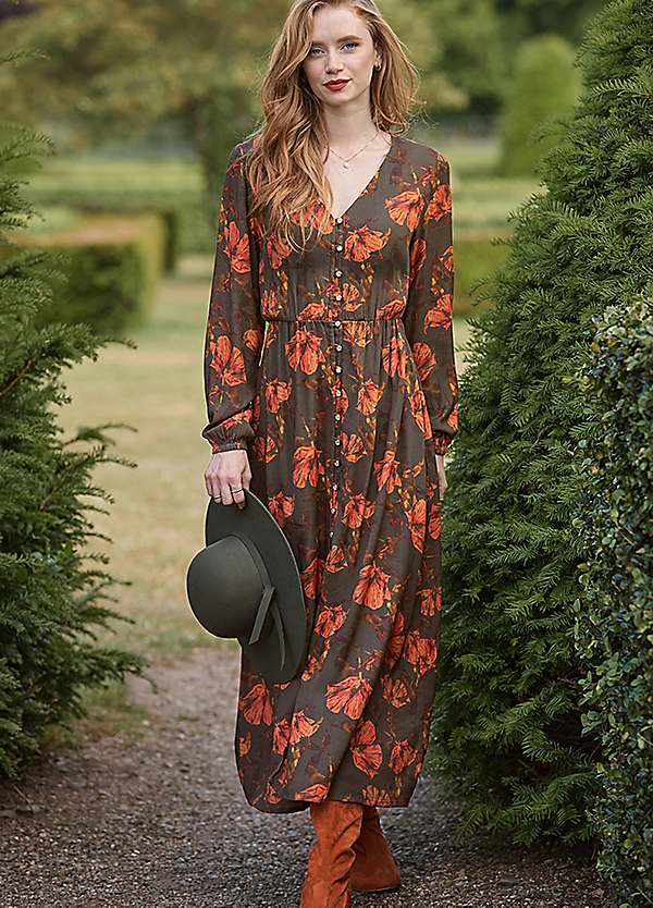Joe Browns Eden Button Through Maxi Dress